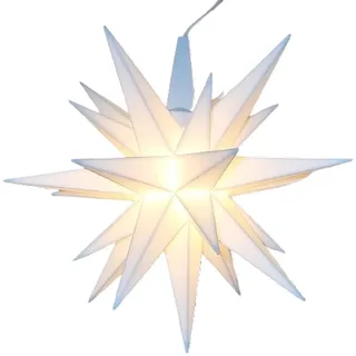 Original Herrnhuter Stern 13 cm - innen - (Weiss) - Komplett inkl. notwendigem Netzteil