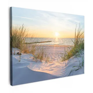 MuchoWow© Wandbilder Wohnzimmer Wanddeko Schlafzimmer Zimmerdeko Fotowand | 80x60 cm - Zimmer Deko Wand Dekoration Wall Art Strandbilder - Stranddeko - Strandbild - Strand und Meer - Maritime