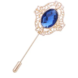 STANG Neue Vintage Hohlmuster Brosche Kristall Lange Nadel Anstecknadel und Broschen Mode Anzug Hemd Abzeichen für Herren Accessoires