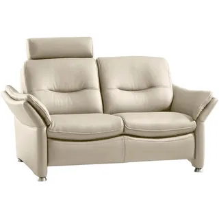 Hukla Couch Glattleder 2-Sitzer Beige