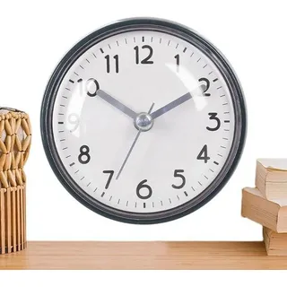 Famanu Wanduhr Kleine Uhr - Dusch Timer - Starke Saugnapf - 8 cm - Dunkelgrün