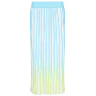 Hajo Plisseerock Plisseerock mehrfarbig bedruckt blau 48