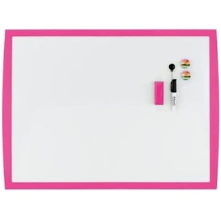 Nobo Kleines Magnetisches Whiteboard, Farbiger Rahmen, Wandmontage, Inklusive Passendem Zubehör, Zuhause/Büro, 585 x 430 mm, Pink, 2104177
