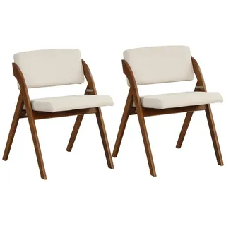 COSTWAY Klappstuhl, 2er Set, klappbar, mit gepolsterter Sitz & Rückenlehne braun
