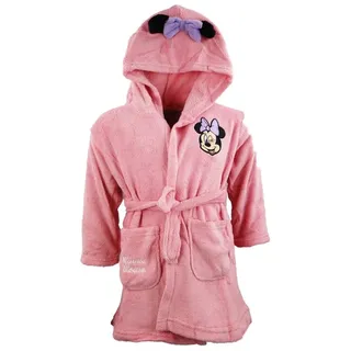 Disney Kinderbademantel Disney Minnie Maus Kinder Mädchen Fleece Bademantel mit Kapuze, Polyester, Gr. 98 bis 128 rosa 98/104