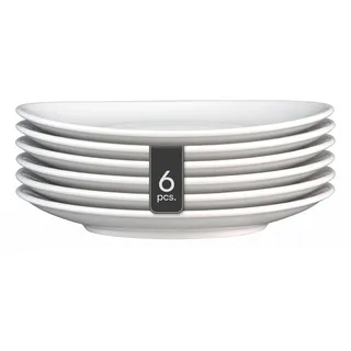 SELTMANN WEIDEN Frühstücksteller oval 21 cm Weiß 6er Set