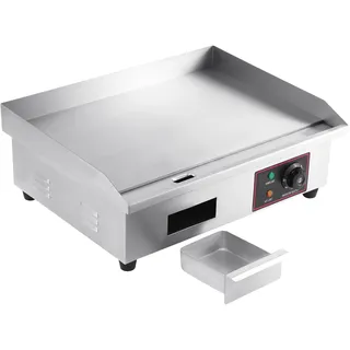 KayEsampra Elektrischer Grill, 3000W Arbeitsplattengrillplatte Grillplatte Edelstahl Elektro Grill 55 x 36 cm für Balkon & Indoor, Stufenlos 50-300 °C
