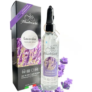 2FZweiFreunde®- ITALIEN 250ml BIO LavendelÖL Spray - Einzigartiges Raumspray - Kissenspray zum Einschlafen - Naturreinem Tag&Nacht Entspannendes Körpergefühl - Langanhaltender Lavendelspray/Raumduft
