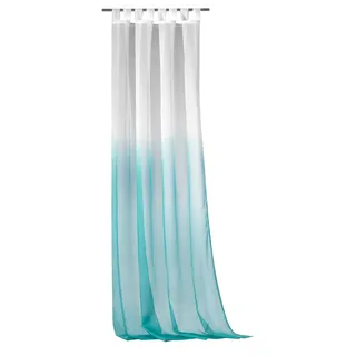 Vorhang WECKBRODT "Maischa" Gr. 1, blau (türkis), B:140cm H:245cm, Voile, Polyester, Gardinen, Voile, transparent mit Farbverlauf, Gardine, Store