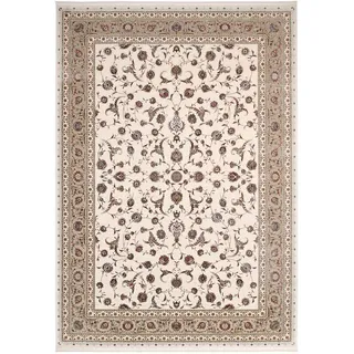 Dieter Knoll Webteppich Pangäa, Creme, Beige, Textil, Ornament, rechteckig, 140x200 cm, Oeko-Tex® Standard 100, für Fußbodenheizung geeignet, pflegeleicht, Teppiche & Böden, Teppiche, Webteppiche