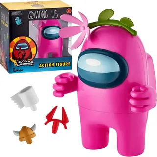 Among Us Actionfiguren AU6500 Serie 1 Fensterbox, 17 cm, Rosa