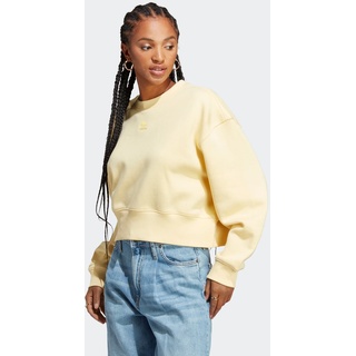 Sweatshirt ADIDAS ORIGINALS "ADICOLOR ESSENTIALS" Gr. S (34/36), gelb (almost yellow) Damen Sweatshirts Oversize Shirts