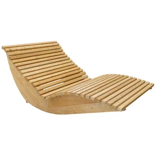 Home Deluxe Wellenholzliege 120 x 120 x 188 cm Braun