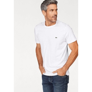 Lacoste T-Shirt (1-tlg) mit Rundhalsausschnitt weiß hüftlang - 8 (XXXL)