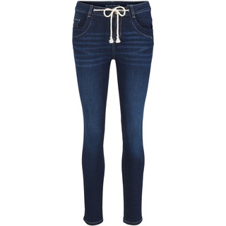 TOM TAILOR Damen Tapered Relaxed Jeans, blau, Uni, Gr. 34/30