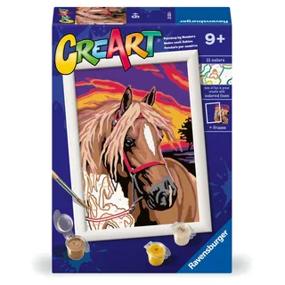 Ravensburger Creart Serie und romantisches Pferd | Malset für Kinder | Malen nach Zahlen enthält alles Notwendige | Spiele Kinder 7 Jahre oder älter | Creart 7 Jahre