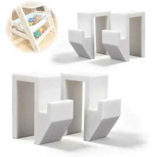 Adapter für Hauck Hochstuhl Zubehör - Adapter für Ikea Trofast Box, Zubehör für Hauck Alpha Plus, Beta Plus, Kinderstuhl Ersatzteile für Hauke Hochstuhl, für Trofast Gitterkorb Kunststoffbox (4 Stück)