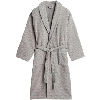 GANT Bademantel JACQUARD HERRINGBONE Grau XL