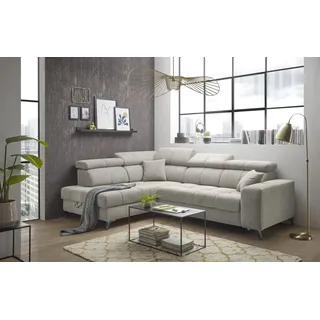Sofa.de Ecksofa Polyester 4-Sitzer Beige