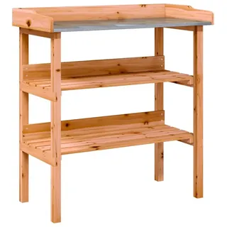 vidaXL Pflanztisch mit Ablagen Braun 78 x 38 x 82,5 cm Holz