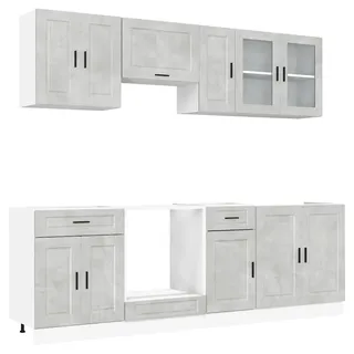 vidaXL Hängeschrank Küchenschrank-Set Porto 0 x 0 x 0 cm Grau