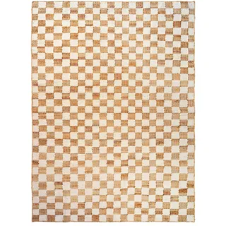 Ferm Living - Check Woll-Jute Teppich, 200 x 300 cm, off-white / natural