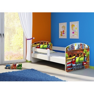 Clamaro Kinderbett (Kinderbett, Babybett 70x140, 80x160, 80x180cm Juniorbett, Kind, Motiv, Schublade CLAMARO)