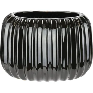 I.GE.A. Dekovase I.GE.A. "Vase aus Keramik", schwarz, B:17cm H:12cm, Keramik, Vasen, Dekovase Blumenvase Modern für Tischdeko Tischvase Deko Trockenblume