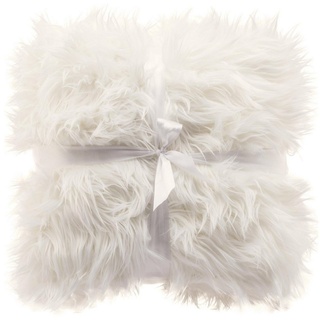 Wohndecke Grace Kuscheldecke Tagesdecke Sofa Fellimitat warm XL 180x200cm weiß, CelinaTex, flauschig,kuschelweich,weich,Wohnraumdekoration,waschbar,effektvoll weiß 180 cm x 200 cm