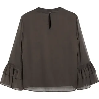 Comma, Strukturierte Chiffon-Bluse Braun 36