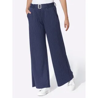 Heine Jersey-Hose in marine-silberfarben Nadelstreifen | Gr.: 44
