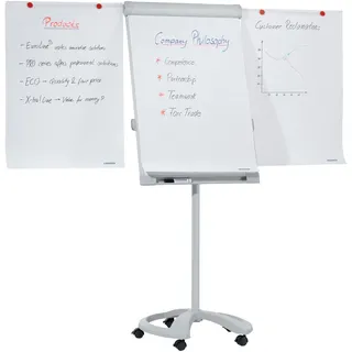 Franken Flipchart PRO Deluxe Mobil 67 x 95 cm Hellgrau