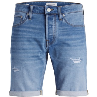Jack & Jones Herren Jeans Short JJIRICK JJICONGE 709- Relgular Fit Blau 12249208 Normaler Bund XXL