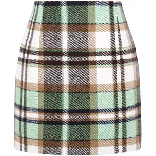 Karierter Rock Damen Hohe Taille Klassischer Preppy-Stil Minirock Bleistiftrock Winterrock Skirts for Women Karo Rock Winter Damenrock