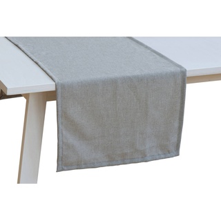 pichler Tischläufer Panama 50 x 150 cm Polyester Grau
