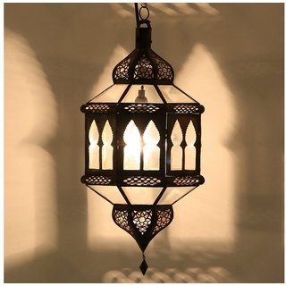 Casa Moro Hängeleuchte Orientalische Lampe Trombia Biban Transparent, ohne Leuchtmittel, marokkanische Hängelampe Ramadan Deko L1805 weiß