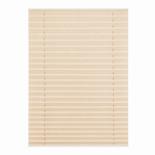 Dachfensterplissee Haftfix, LICHTBLICK ORIGINAL, Lichtschutz, ohne Bohren, verspannt, Haftfix, Crush-Optik, mit Saugnapf beige 95 cm x 122 cm