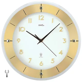 AMS Funkwanduhr F5850 31,00 cm gold