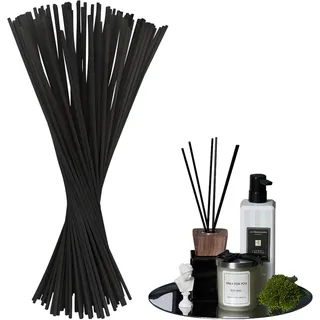 100 Stück Duftstäbchen Schwarz, 30cm x 3mm Raumduft Stäbchen, Duftstäbchen Nachfüller, Geruchlos Duftstäbchen, Diffuser Stöcke, Aroma Diffuser Stäbchen Für Raumduft, Badezimmer, Wohnzimmer, Büro