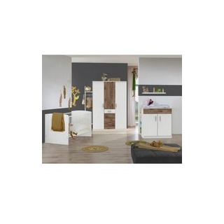 Wickelkommode Joker weiß Eiche Flagstaff Nachbildung B/H/T: ca. 91x94x75 cm
