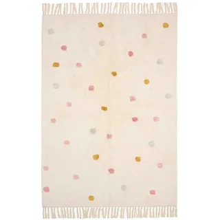 Little Dutch Teppich Kinderzimmer Kinderteppich mit Punkten rosa - (120x170 cm)