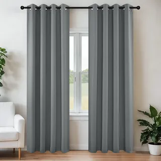 Joydeco Verdunkelungsvorhänge, 2 Paneele, thermische Isolierung, Raumverdunkelung, mit Ösen, für Weihnachten, Wohnzimmer, Schlafzimmer, Fenster, Länge ca. 300 cm