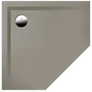 Hoesch Muna Fünfeck-Duschwanne 90 x 90 x 3 cm Mineralguss Steingrau (4219.730)