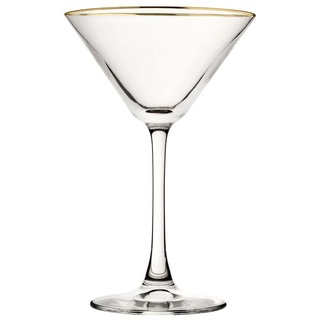 Utopia City Martini-Gläser mit Goldrand, 200 ml, 6 Stück