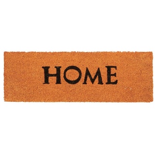 Fußmatte Fußmatte schmal HOME, relaxdays, Höhe: 15 mm, Orange orange|schwarz