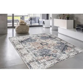 Teppich HOME AFFAIRE "Aniela" Teppiche Gr. B/L: 120 cm x 170 cm, 10 mm, 1 St., braun (braun, grau) Baumwollteppiche Baumwollteppich, Wohnzimmer