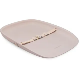 Kidnort Rengjore Wickelauflage Wickelunterlage abwaschbar mit erhöhten Seiten und verstellbarem Gurt rutschfester Unterseite für Wickeltisch Wickelkommode Wickelaufsatz für Babys Nordic Blush