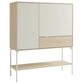 Schöner Wohnen Highboard 115 x 135 x 41 cm Beige / Braun