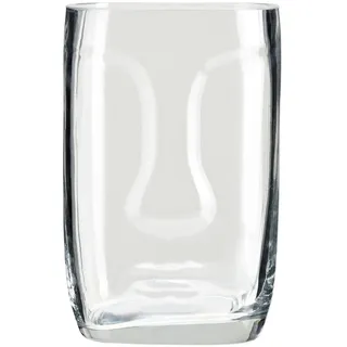 Vase Gesicht 25 cm Glas Transparent Klar