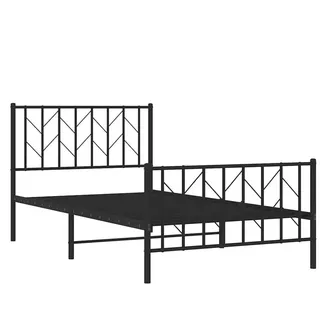 vidaXL Bettgestell 100 x 200 cm Schwarz